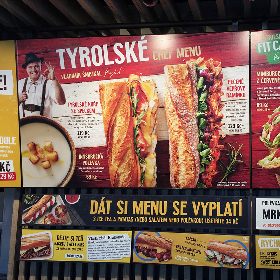 Bageterie Boulevard Chef menu