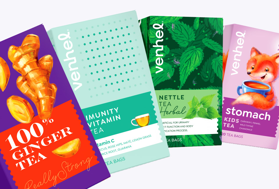 venhel tea packaging