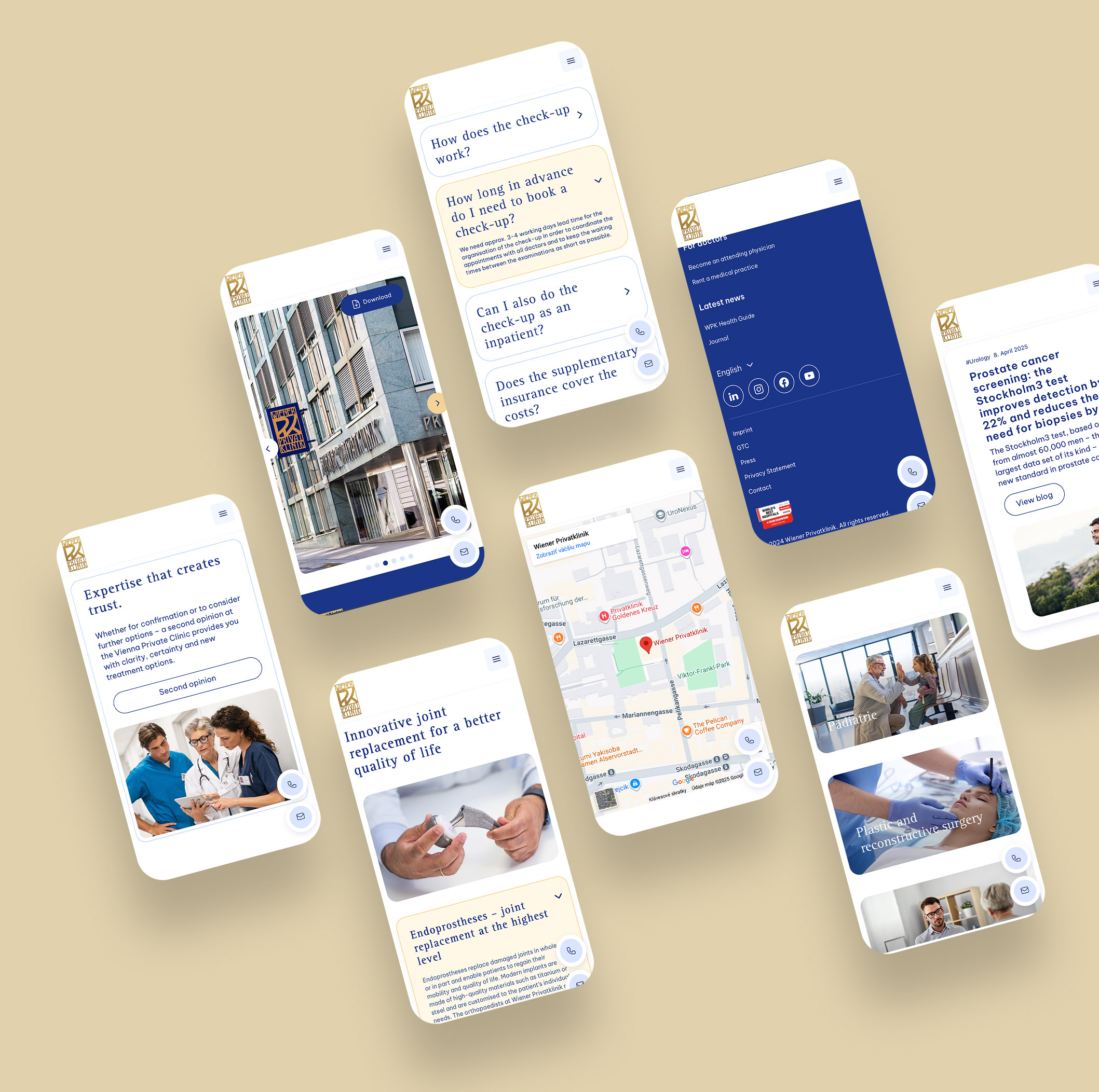 wiener privat klinik web design