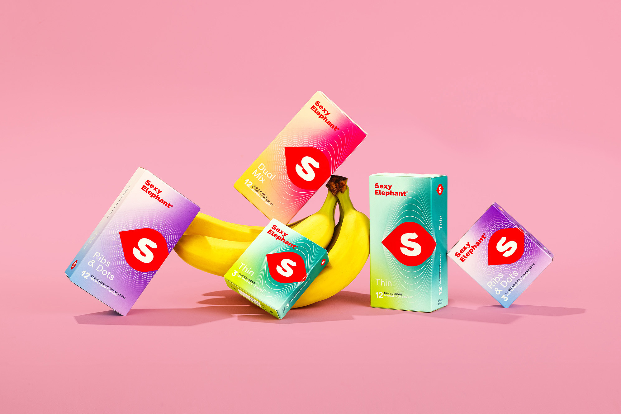 ruzovy slon sexy elephant condoms protecton fresh modern colorful packaging