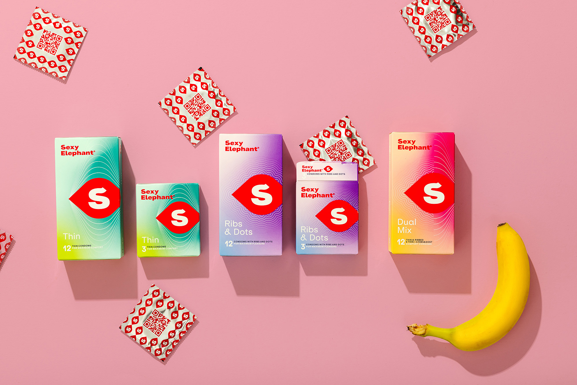 ruzovy slon sexy elephant condoms protecton fresh modern colorful packaging