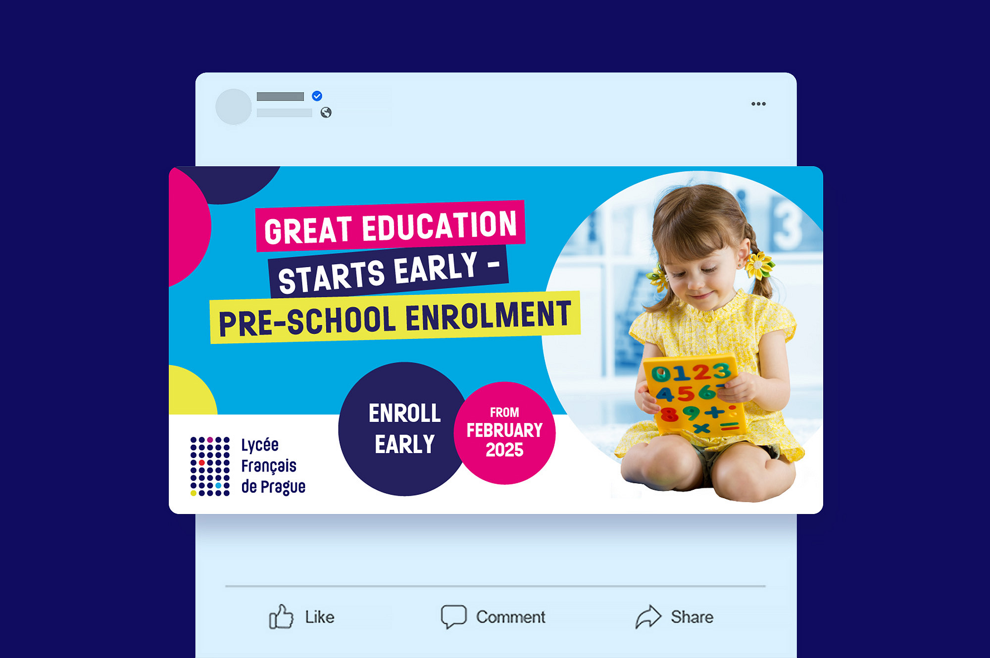 Lycee Francais de
Prague creative graphic campaign