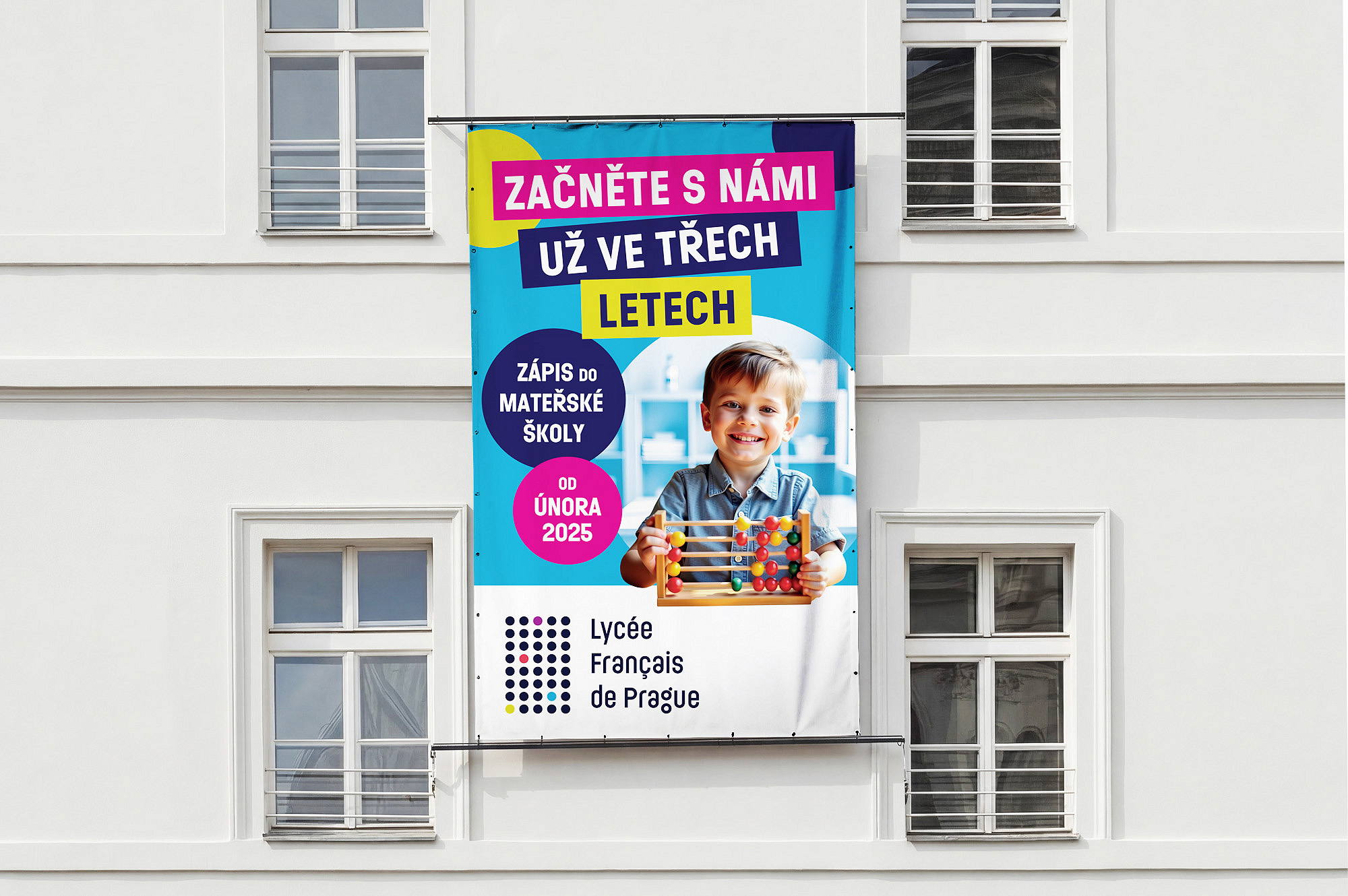 Lycee Francais de
Prague creative graphic campaign