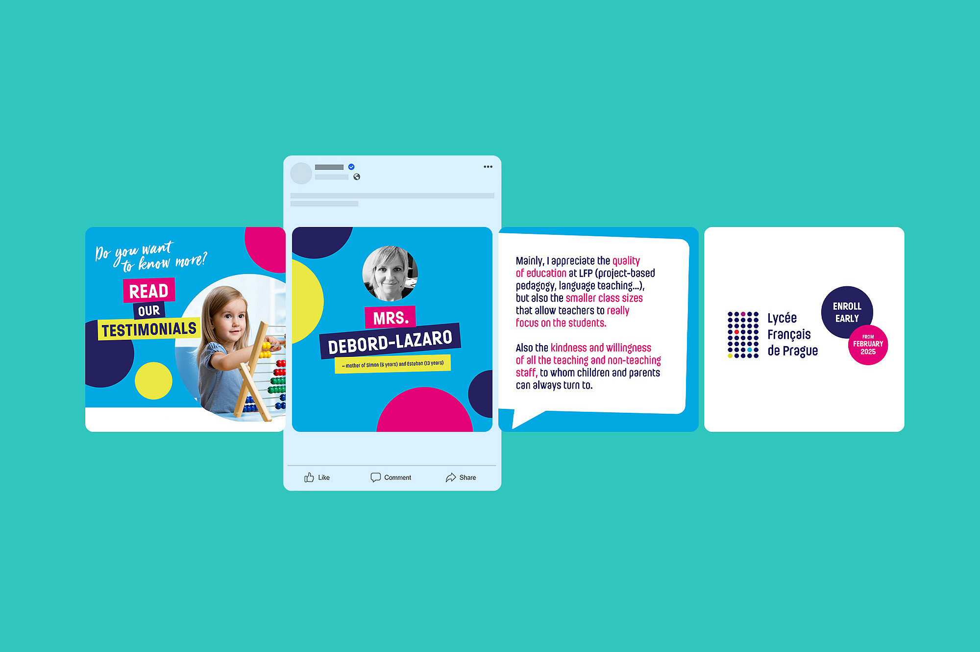 Lycee Francais de
Prague creative graphic campaign