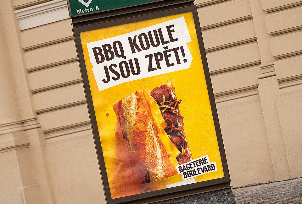 Bageterie Boulevard bradning komunikacia