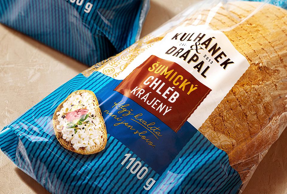 Packaging design voor de Moravische bakkerij Kulhánek & Drápal