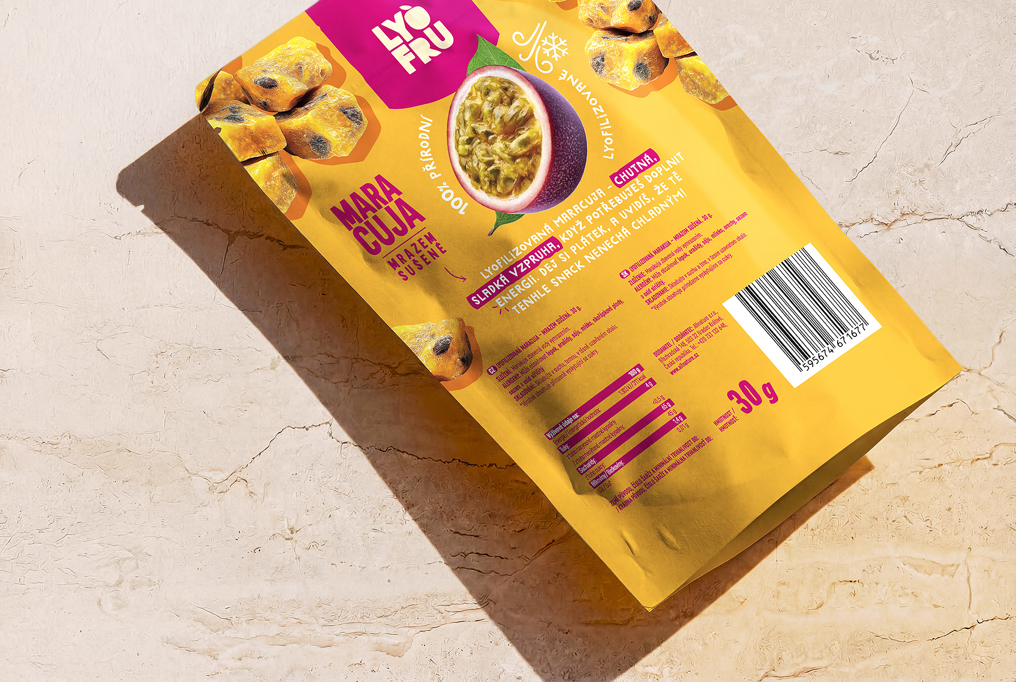 LyoFru Doypack Design for Lyophilized Fruit Snacks