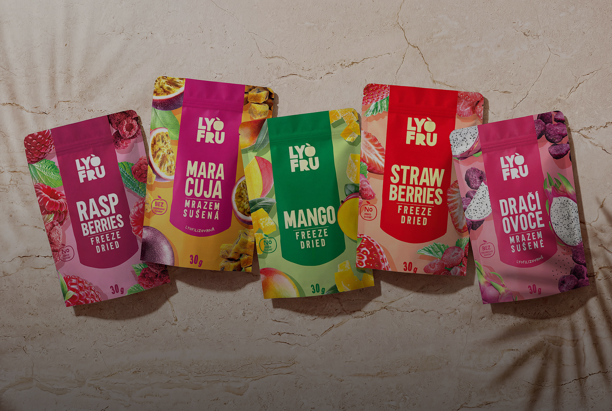 LyoFru Doypack Design for Lyophilized Fruit Snacks